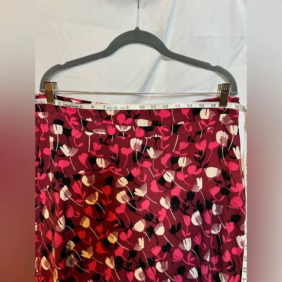 CAbi Pink and Black Floral A-Line Skirt - Picture 7 of 8